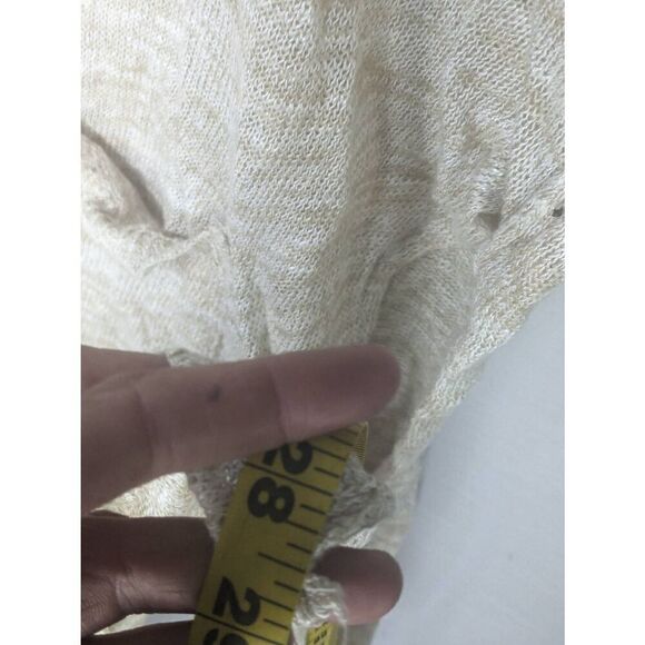 Free People Light Bright Oversized Linen Lagenlook Short Sleeve Sweater Tunic XS - Picture 11 of 15